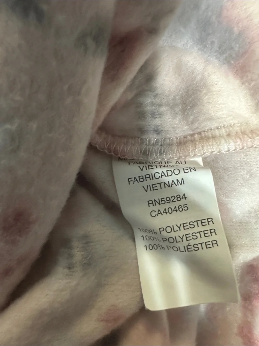 Girls Place Cozy Half-Zip Fleece Pullover - Pink Heart Pattern size 14